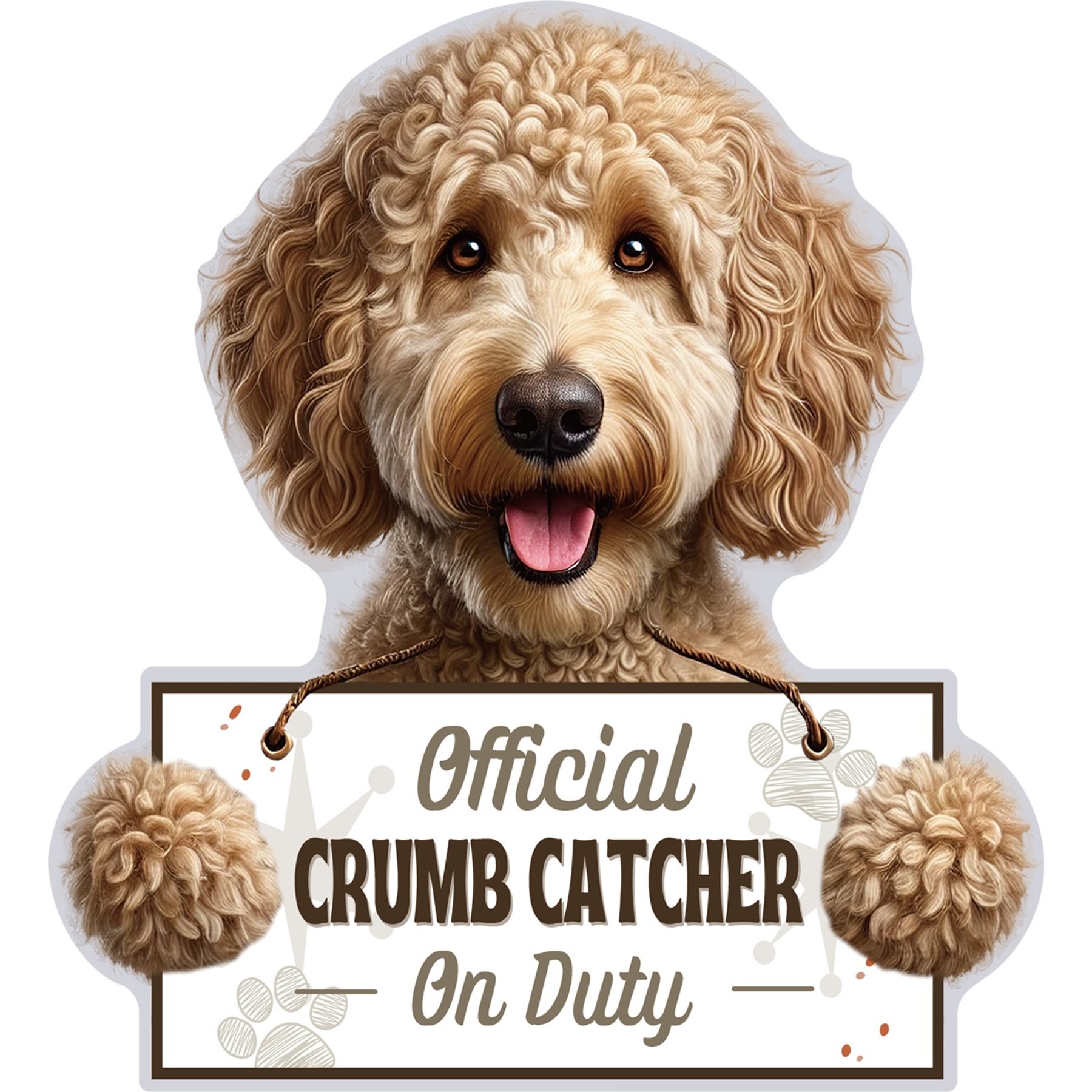 E&S PETS Official Crumb Catcher on Duty Goldendoodle Funny Magnetic Chip Clip