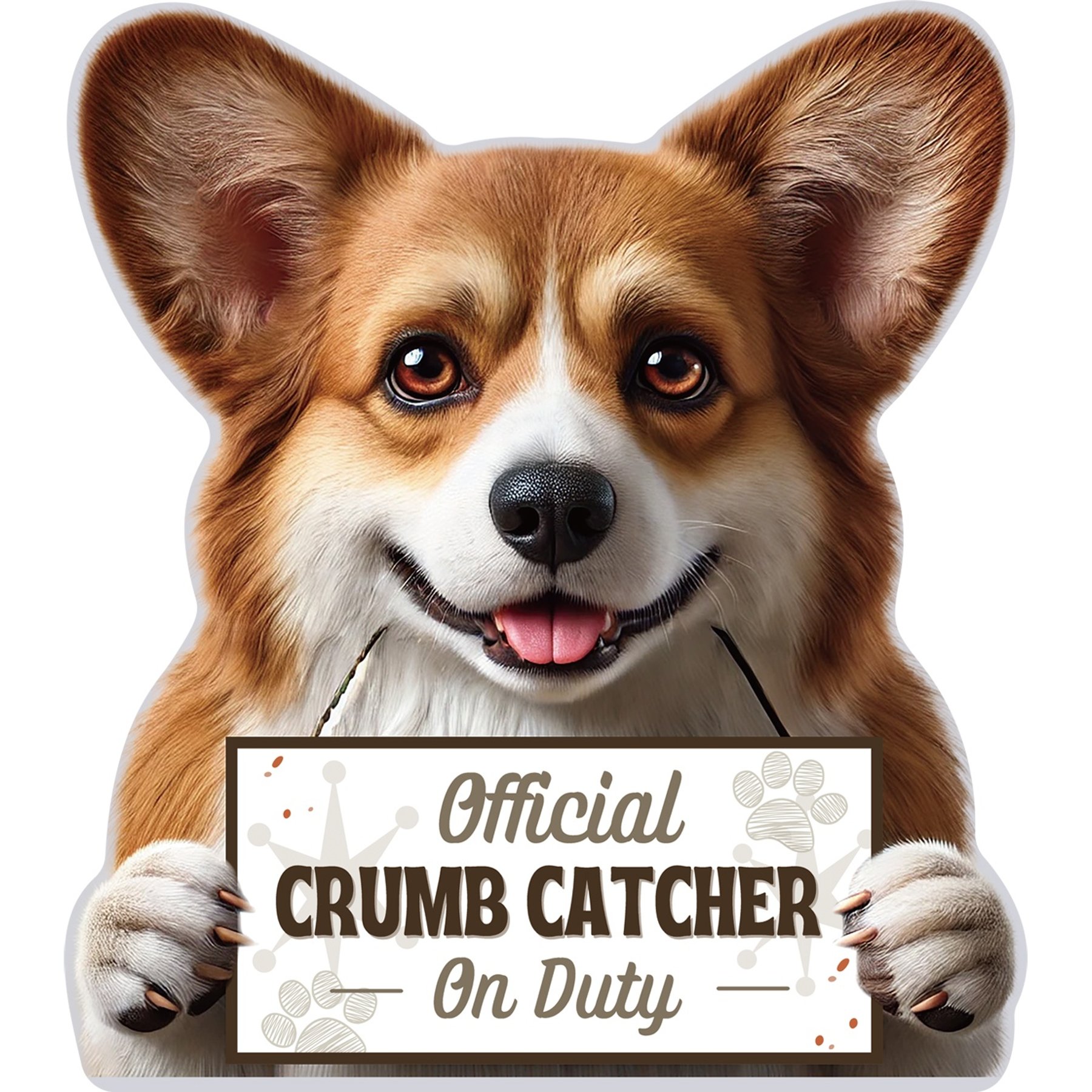 E&S PETS Official Crumb Catcher on Duty Welsh Corgi Funny Magnetic Chip Clip