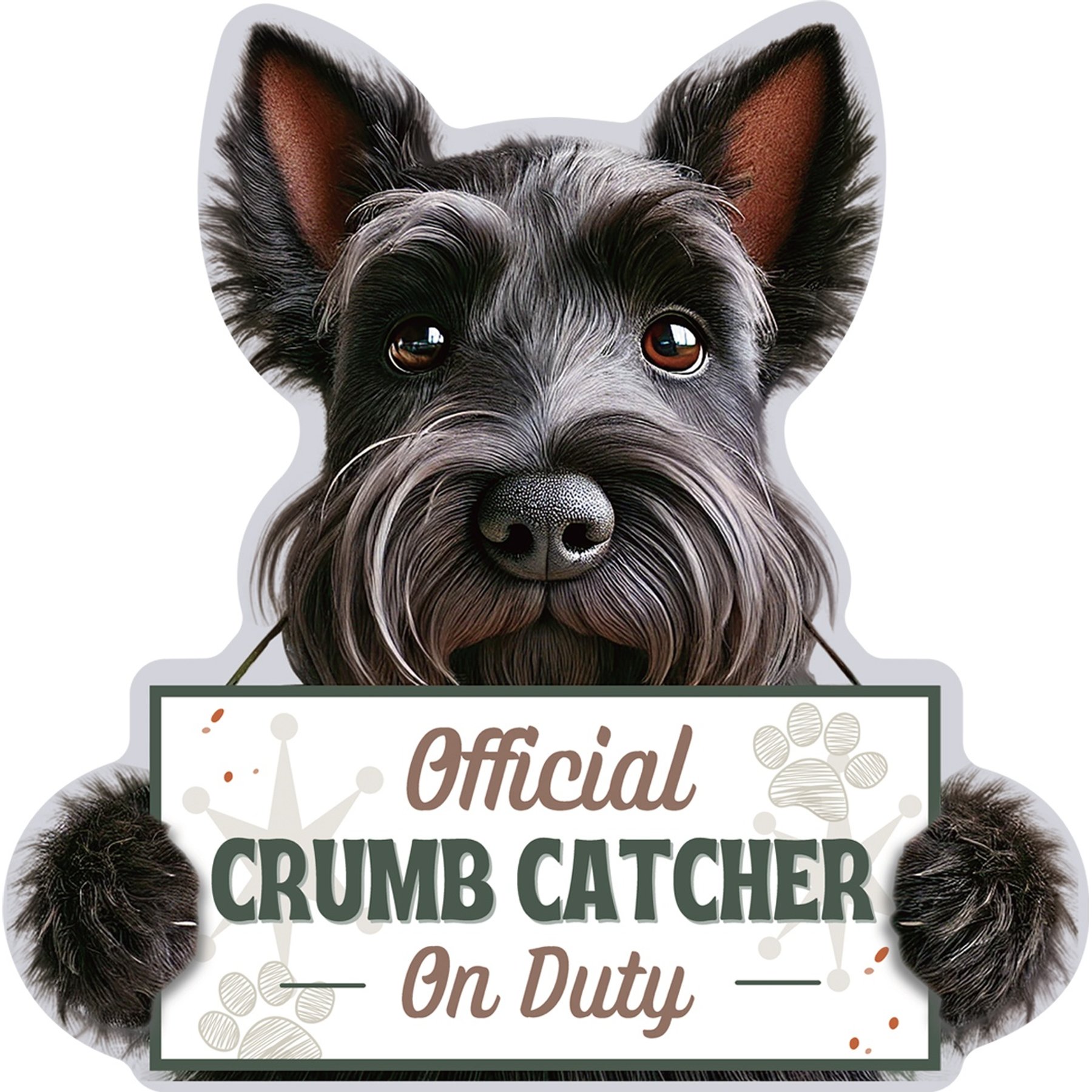 E&S PETS Official Crumb Catcher on Duty Scottish Terrier Funny Magnetic Chip Clip