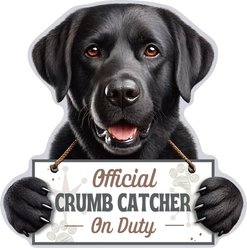 E&S PETS Official Crumb Catcher on Duty Labrador Black Funny Magnetic Chip Clip
