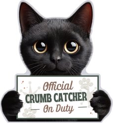 E&S PETS Official Crumb Catcher on Duty Black Cat Funny Magnetic Chip Clip