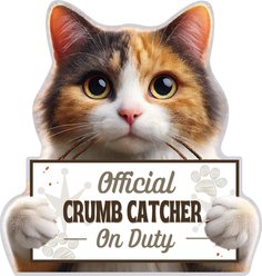 E&S PETS Official Crumb Catcher on Duty Calico Funny Magnetic Chip Clip