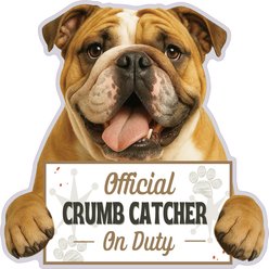 E&S PETS Official Crumb Catcher on Duty Bulldog Funny Magnetic Chip Clip