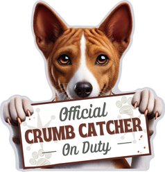E&S PETS Official Crumb Catcher on Duty Basenji Funny Magnetic Chip Clip