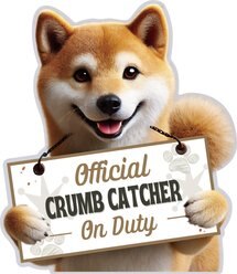 E&S PETS Official Crumb Catcher on Duty Shiba Inu Funny Magnetic Chip Clip