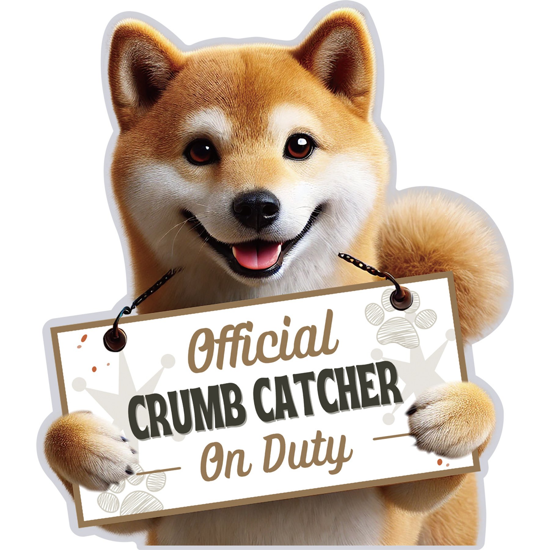 E&S PETS Official Crumb Catcher on Duty Shiba Inu Funny Magnetic Chip Clip