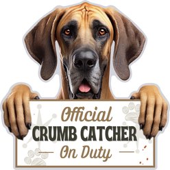 E&S PETS Official Crumb Catcher on Duty Great Dane Funny Magnetic Chip Clip