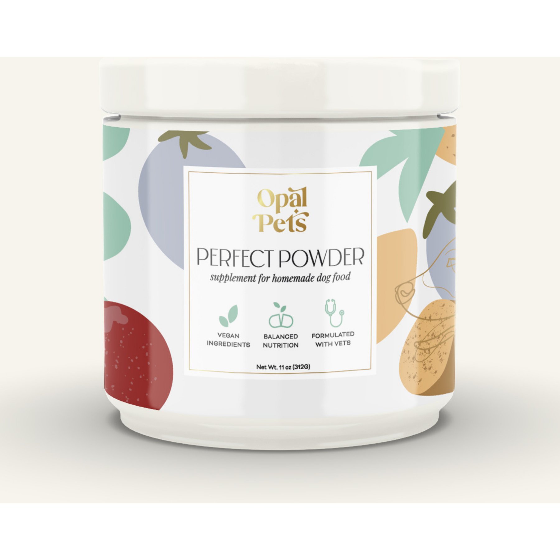 Opal Pets Perfect Powder Supplement for Homemade Dog Food, 11-oz