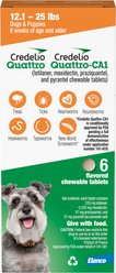 Credelio Quattro/Credelio Quattro-CA1 Chewable Tablets for Dogs, 12.1-25 lbs, 6 Chewables (6-mos. supply)