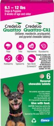 Credelio Quattro /Credelio Quattro-CA1 Chewable Tablets for Dogs, 6.1-12 lbs, 6 Chewables (6-mos. supply)