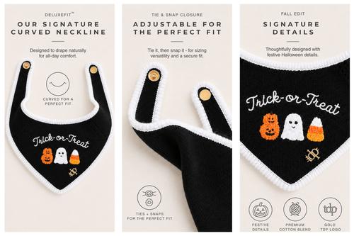 Show full view: The Deluxe Pup DeluxeFIT Trick-or-Treat Dog Bandana, XX-Small slide 2 of 6