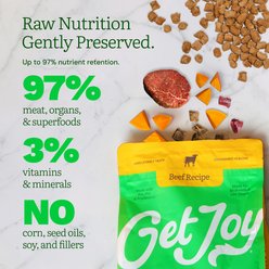 Get Joy Beef Recipe Human-Grade All Life Stages Freeze-Dried Raw Dog Food, 32-oz bag slide 2 of 8