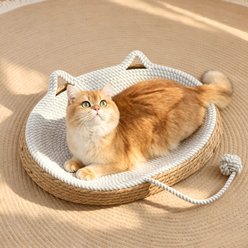 DOPZER Scratcher Lounge Cat Bed, Grey, Medium slide 1 of 6