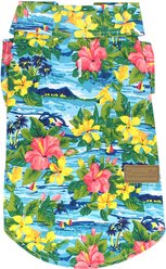 Parisian Pet Hawaiian Camp Embroidered Lightweight Tropical Dog Shirt, X-Large