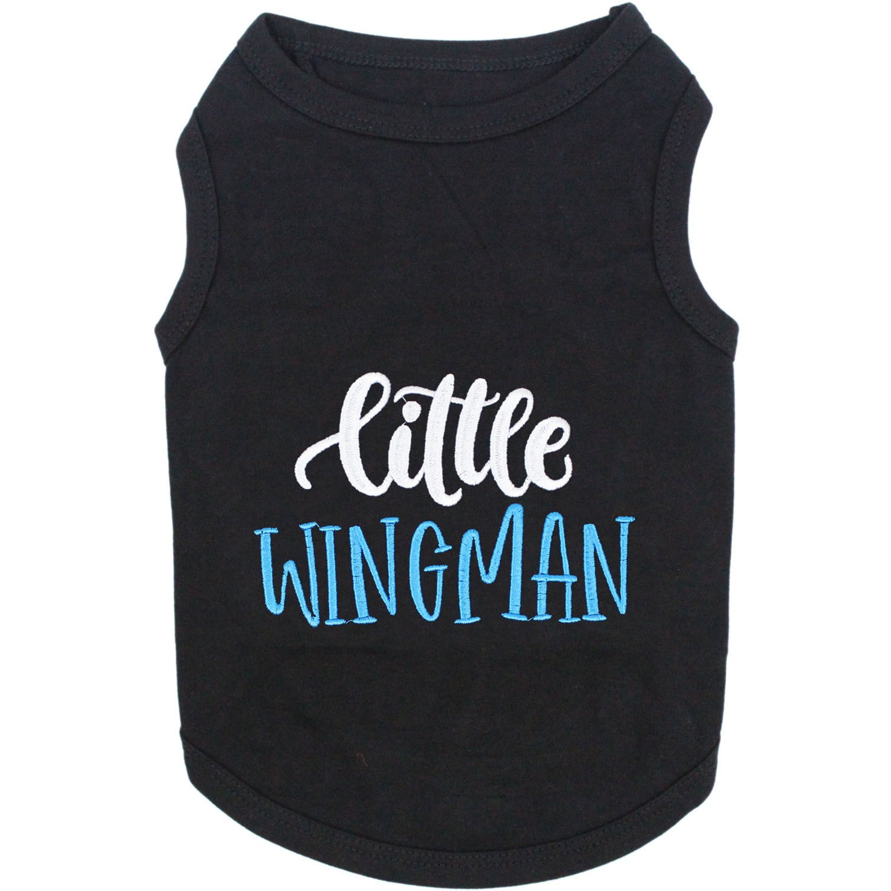 Parisian Pet Little Wingman Embroidered Cool Cotton Dog T-Shirt, X-Large