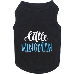 Parisian Pet Little Wingman Embroidered Cool Cotton Dog T-Shirt, Large