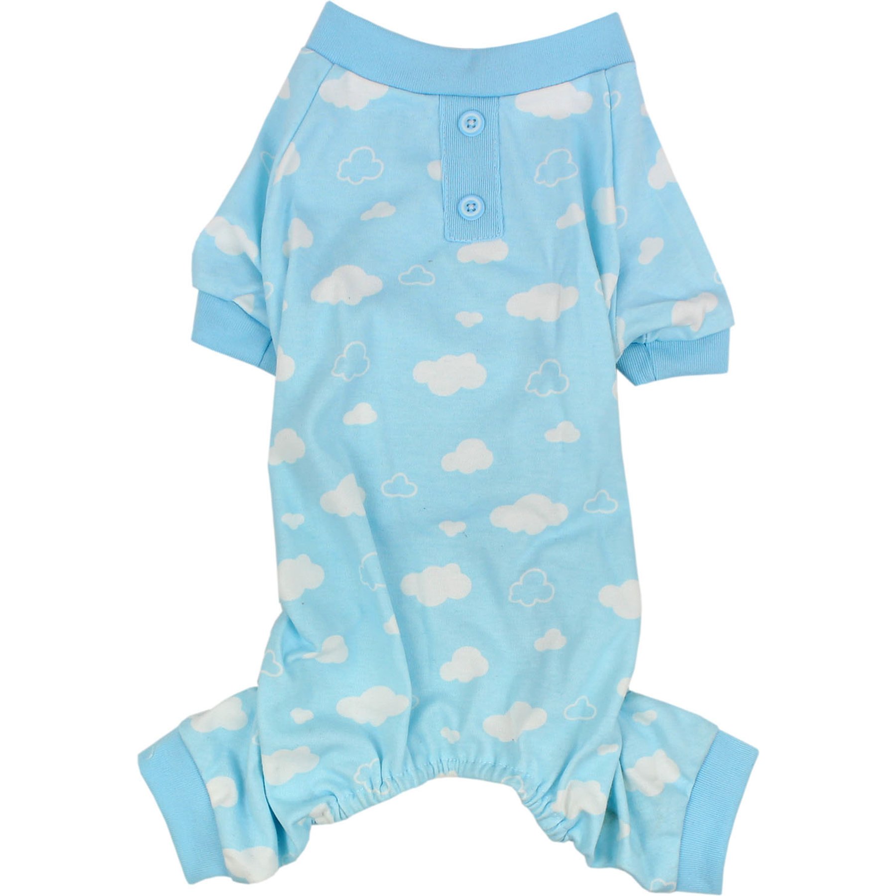 Parisian Pet Cloud Cozy Cotton Pajama Sleepwear for Dogs & Cats, Blue, Small