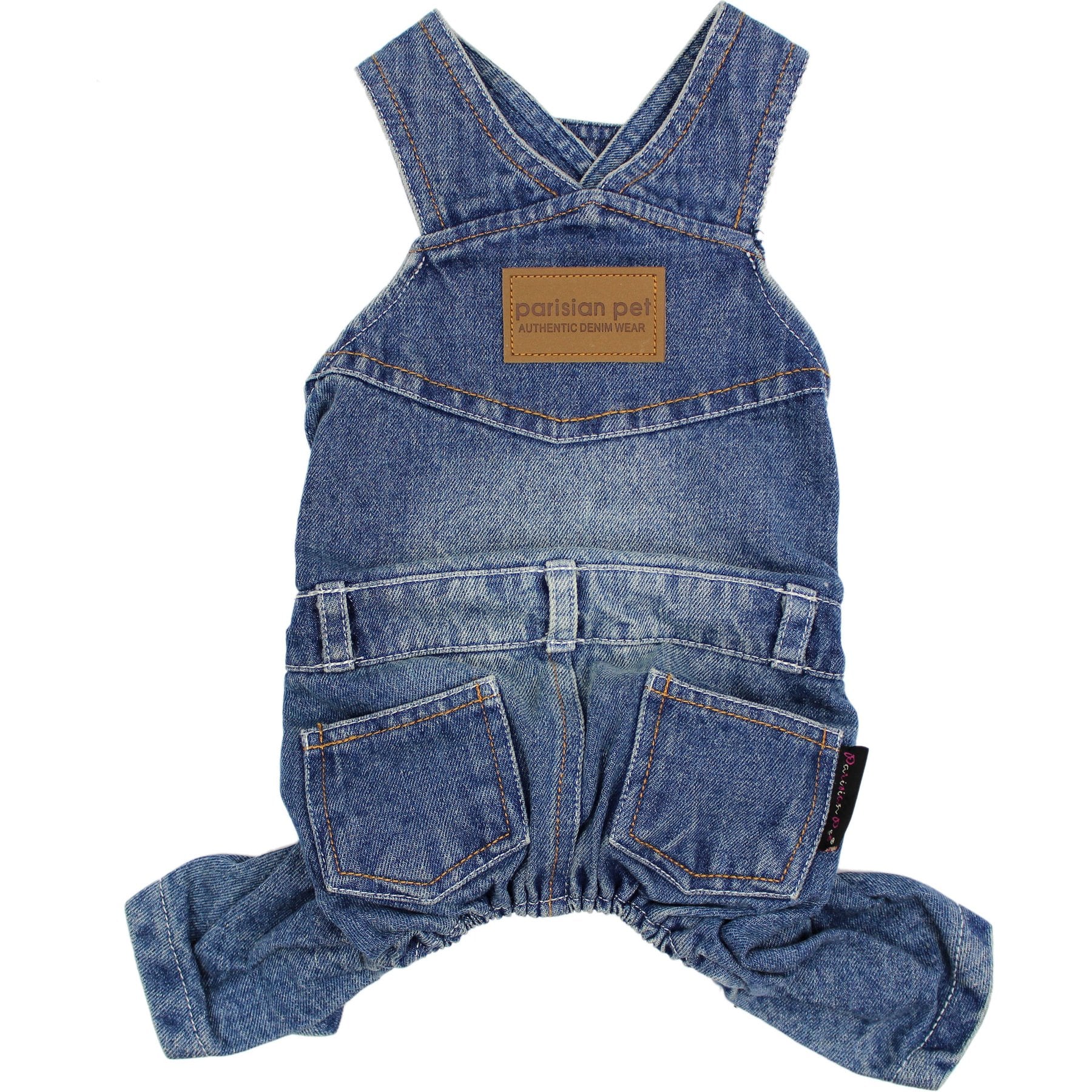 Parisian Pet Denim Stylish Overalls Durable & Trendy Overalls Jumpsuit for Dogs & Cats, Blue, XX-Large