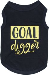 Parisian Pet Goal Digger Embroidered Motivational Dog & Cat T-Shirt, Black, XXX-Large
