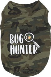 Parisian Pet Bug Hunter Embroidered Green Dog & Cat T-Shirt Cotton Tee, XXX-Large