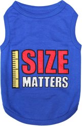 Parisian Pet Size Matters Embroidered Navy Cotton Dog & Cat T-Shirt, X-Large