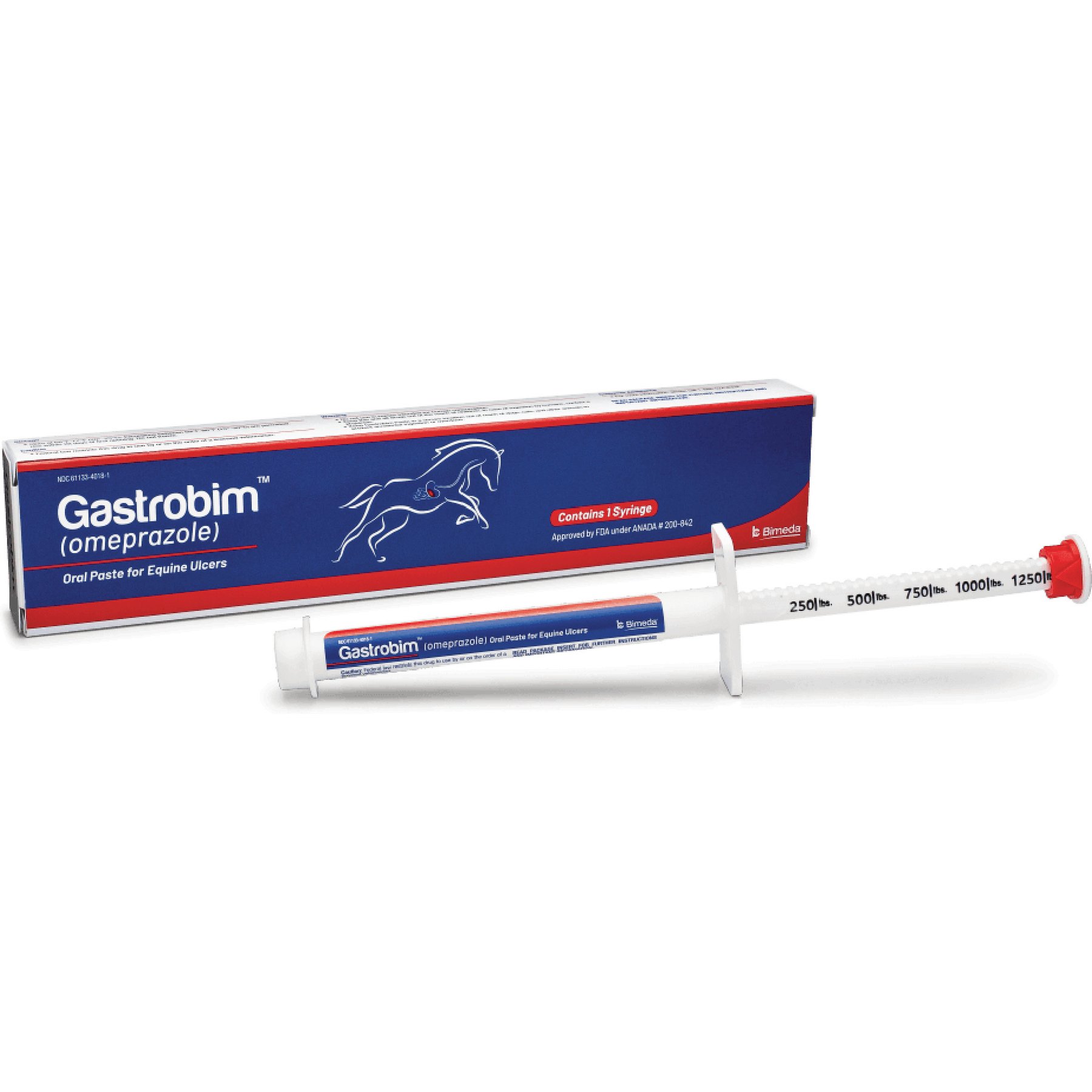 Gastrobim Omeprazole (Generic) Oral Paste for Horses, 2.28 gm/Syringe, 14 Syringes