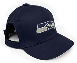 Pets First NFL Seattle Seahawks Adjustable Cord Dog Cap, Team Color, Small/Medium