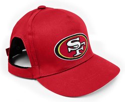 Pets First NFL San Francisco 49ERS Adjustable Cord Dog Cap, Team Color, Small/Medium