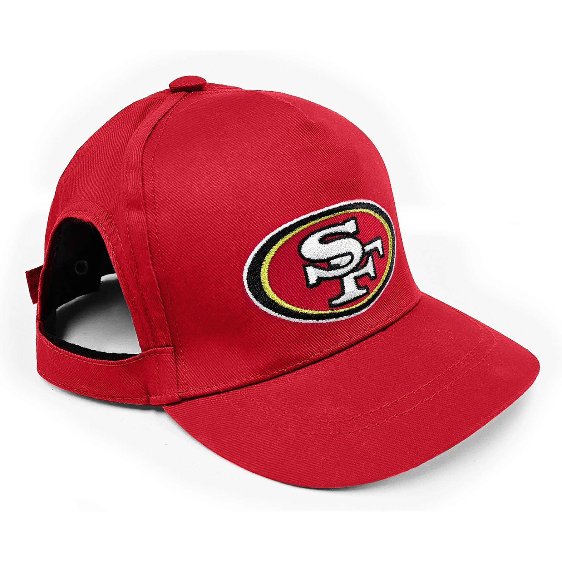 Pets First NFL San Francisco 49ERS Adjustable Cord Dog Cap, Team Color, Small/Medium