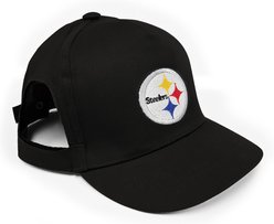 Pets First NFL Pittsburgh Steelers Adjustable Cord Dog Cap, Team Color, Large/X-Large