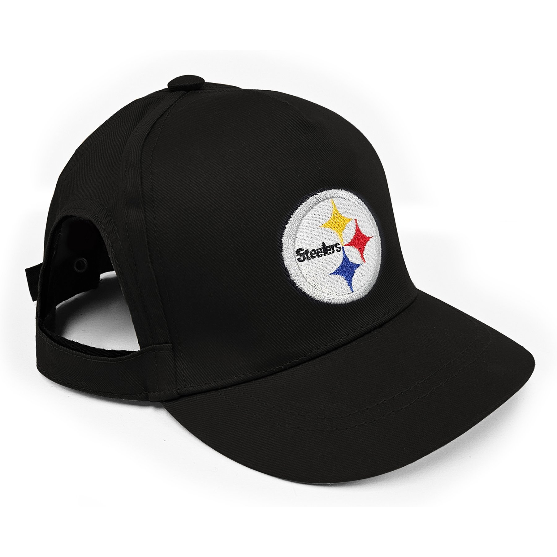 Pets First NFL Pittsburgh Steelers Adjustable Cord Dog Cap, Team Color, Small/Medium
