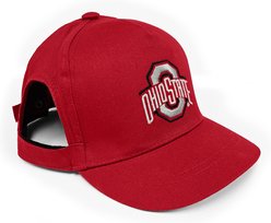 Pets First NCAA Ohio State Adjustable Cord Dog Cap, Team Color, Small/Medium