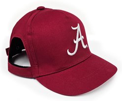Pets First NCAA Alabama Adjustable Cord Dog Cap, Team Color, Small/Medium