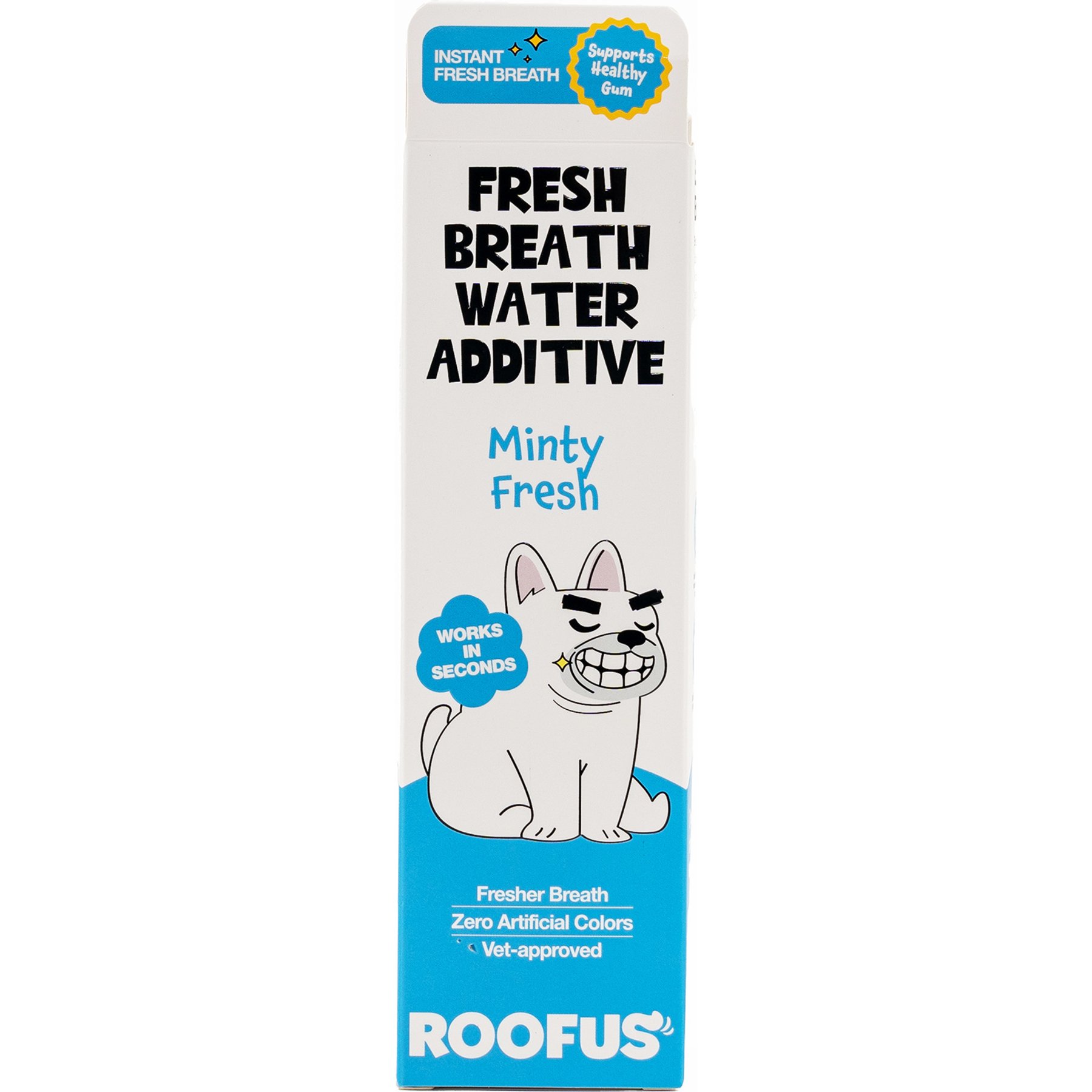 Roofus Minty Breath Freshening Dental Dog Water Additive, 250-mL