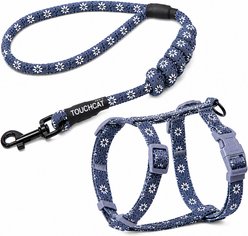 Touchcat Radi Claw Durable Cable Cat Harness & Leash, Dark Grey, Small