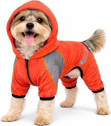 Pet Life Active Fur-Breeze Dog Hoodie, Fire Red & Light Grey, Small