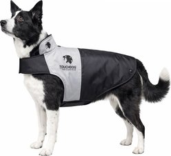 Touchdog Lightening 2-in-1 Convertible Dog Jacket, Black, Medium