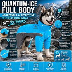 Touchdog Quantum-Ice Full-Bodied Reflective Dog Jacket with Blackshark Technology, Ocean Blue, X-Large slide 2 of 8
