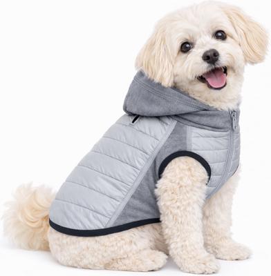 Show full view: Pet Life Apex Lightweight Hybrid 4-Season Stretch & Quick-Dry Dog Coat, Grey, Small slide 3 of 11