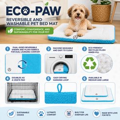 Pet Life Eco-Paw Reversible Pillow Dog Bed, Medium, Blue & Aqua slide 2 of 4