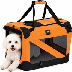 Pet Life 360° Vista View House Folding Zippered Dog Carrier, Orange, Large