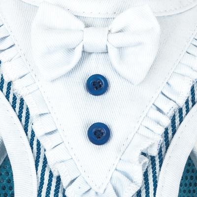 Show full view: Pet Life Luxe Spawling 2-In-1 Mesh Reversible Dog Harness & Leash, Blue, Medium slide 5 of 8