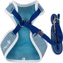 Pet Life Luxe Spawling 2-In-1 Mesh Reversible Dog Harness & Leash, Blue, Medium slide 2 of 8