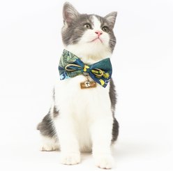 Touchcat Safari Polyester Cat Collar with Bow, Small: 5.9 to 9-in neck, 0.39-in wide