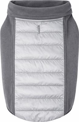 Show full view: Pet Life Apex Lightweight Hybrid 4-Season Stretch & Quick-Dry Dog Coat, Grey, Small slide 4 of 11