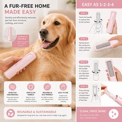 Pet Life Orotund Magical Lint Dog & Cat Hair Removal Brush, Pink slide 2 of 6