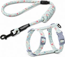 Touchcat Radi Claw Durable Cable Cat Harness & Leash, Sky Blue, Medium