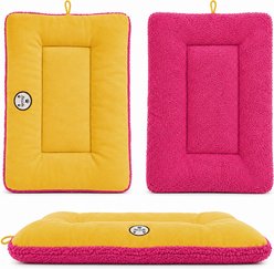 Pet Life Eco-Paw Reversible Pillow Dog Bed, Pink & Orange, Large