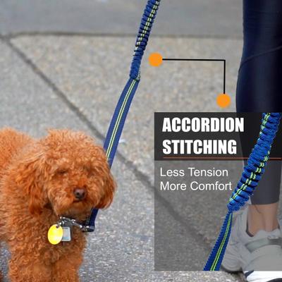 Show full view: Pet Life Free-Fetcher Hands Free Over-The-Shoulder Shock Absorbent Dog Leash, Brown, Small slide 5 of 7