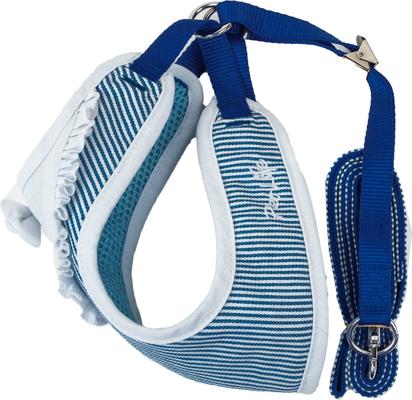 Show full view: Pet Life Luxe Spawling 2-In-1 Mesh Reversible Dog Harness & Leash, Blue, Medium slide 4 of 8